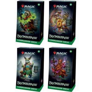 imageMagic The Gathering Bloomburrow Commander Deck  Squirreled Away 100Card Deck 2Card Collector Booster Sample Pack  AccessoriesAll 4 Decks