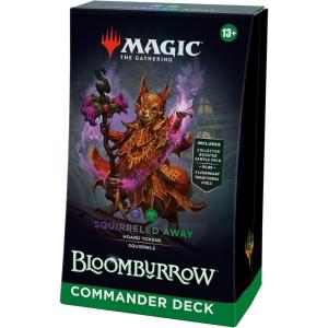 imageMagic The Gathering Bloomburrow Commander Deck  Squirreled Away 100Card Deck 2Card Collector Booster Sample Pack  AccessoriesBlackGreen