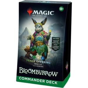 imageMagic The Gathering Bloomburrow Commander Deck  Squirreled Away 100Card Deck 2Card Collector Booster Sample Pack  AccessoriesGreenWhiteBlue