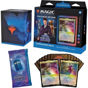 imageMagic The Gathering Doctor Who Commander Deck  Masters of Evil 100Card Deck 2Card Collector Booster Sample Pack  AccessoriesCommander  Masters of Evil