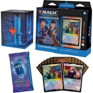 imageMagic The Gathering Doctor Who Commander Deck  TimeyWimey 100Card Deck 2Card Collector Booster Sample Pack  Accessories