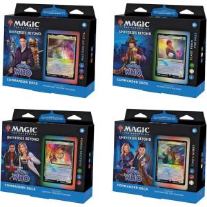 imageMagic The Gathering Doctor Who Commander Deck Bundle  Includes All 4 Decks 1 Masters of Evil 1 Blast from The Past 1 TimeyWimey and 1 Paradox Power Deck Set