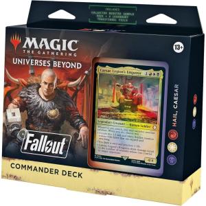 imageMagic The Gathering Fallout Commander Deck  Hail Caesar 100Card Deck 2Card Collector Booster Sample Pack  AccessoriesBlackWhiteRed