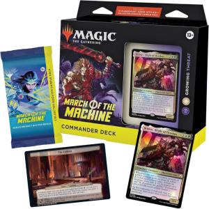 imageMagic The Gathering March of the Machine Commander Deck  Growing Threat 100Card Deck 10 Planechase cards Collector Booster Sample Pack  AccessoriesCommander Deck 1