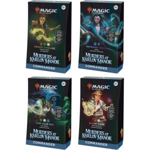 imageMagic The Gathering Murders at Karlov Manor Commander Deck  Blame Game 100Card Deck 2Card Collector Booster Sample Pack  AccessoriesAll 4 Decks