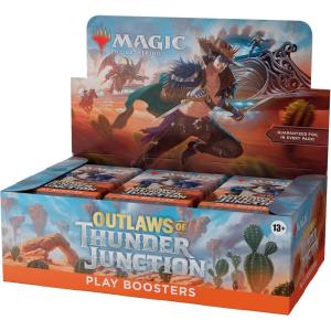 imageMagic The Gathering Outlaws of Thunder Junction Bundle  9 Play Boosters 30 Land Cards  Exclusive AccessoriesPlay Booster Box