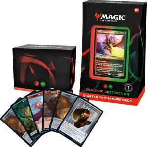 imageMagic The Gathering Starter Commander Deck  Draconic Destruction RedGreen  ReadytoPlay Deck for Beginners and Fans  Ages 13  Collectible Card GamesDraconic Destruction