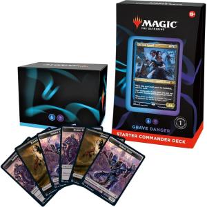 imageMagic The Gathering Starter Commander Deck  Grave Danger BlueBlack  ReadytoPlay Deck for Beginners and Fans  Ages 13  Collectible Card GamesGrave Danger