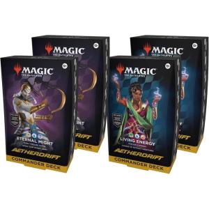 imageMagic The Gathering Aetherdrift Commander Deck  Eternal Might 100Card Deck 2Card Collector Booster Sample Pack  AccessoriesCommander Deck Bundle