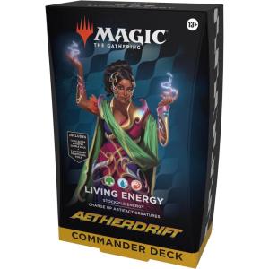 imageMagic The Gathering Aetherdrift Commander Deck  Eternal Might 100Card Deck 2Card Collector Booster Sample Pack  AccessoriesGreenBlueRed Deck