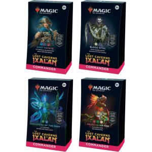 imageMagic The Gathering The Lost Caverns of Ixalan Commander Deck Bundle  Includes All 4 Decks Ahoy Mateys Blood Rites Explorers of The Deep Velociramptor