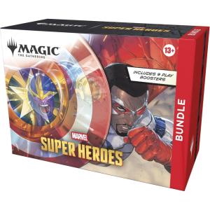 imageMagic The Gathering  Marvel Super Heroes Bundle  Includes 9 Play Boosters 30 Lands 1 Foil AltArt Promo Card  Exclusive Accessories  Collectible Trading Card Game