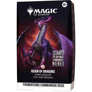 image:imageMagic The Gathering Foundations Commander Deck  Reign of Dragons  100Card Deck  Accessories