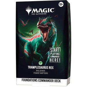 image:imageMagic The Gathering Foundations Commander Deck  Tramplesaurus Rex  100Card Deck  Accessories
